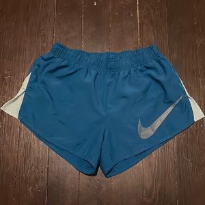Blue Nike Swoosh Dri-fit Running Shorts Size Small